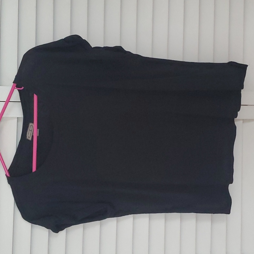 J CREW BLACK LINEN TEE SHIRT